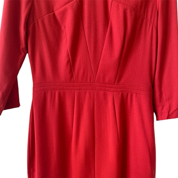 Boss by Hugo Boss Elbise Red Sheath Dress. Size 4 - Picture 3 of 8